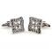 Silver Center Crystal Crown Star Cufflinks1.jpg